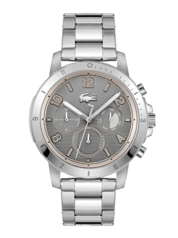 Topspin 2011122 Chronograph Gray Dial Silver Breacelet 45MM Mens Watch