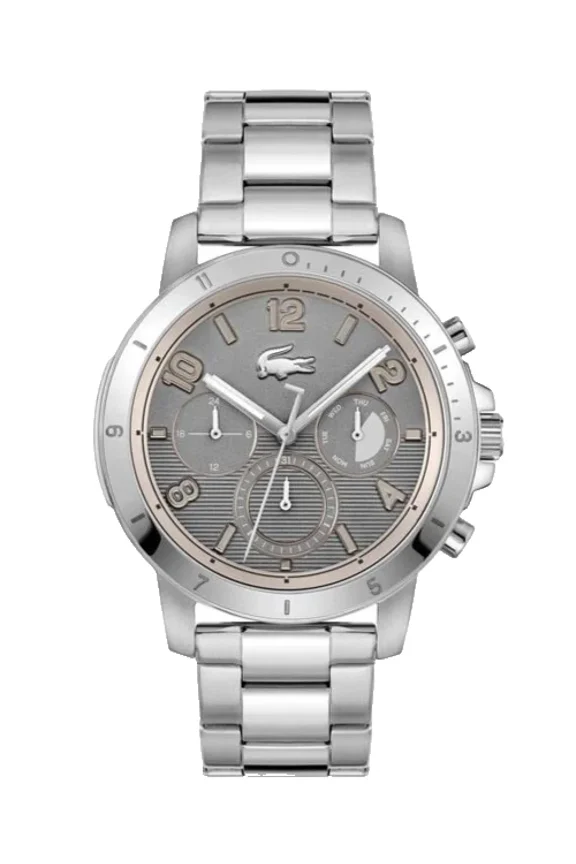 Topspin 2011122 Chronograph Gray Dial Silver Breacelet 45MM Mens Watch