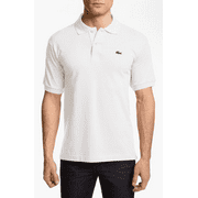 Lacoste WHITE Mens Classic Cotton Pique Fashion Polo Shirt, US X-Large