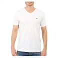 thumbnail image 1 of Lacoste White Short Sleeve Pima Cotton V-Neck Jersey T-Shirt - 8/3XL, 1 of 2