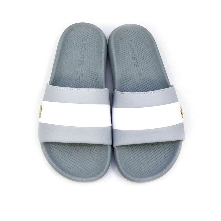 Lacoste Gray Slide Sandals Lacoste Gray Croco Slides Lacoste main image 3