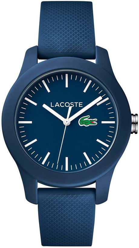 LACOSTE Women's 12.12 Blue Rubber Band Watch 2000955