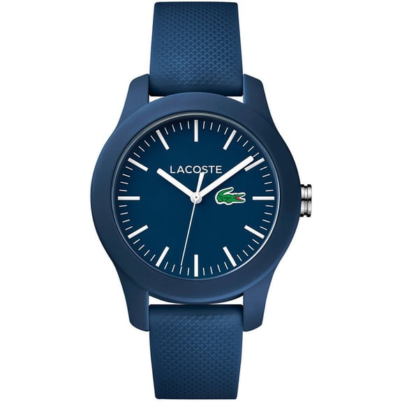 Lacoste Women's 12.12 Blue Rubber Band Watch 2000955