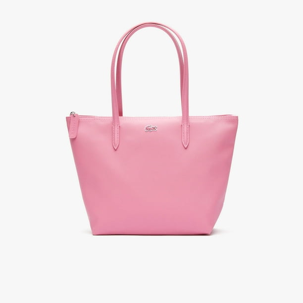 ★LACOSTE★ Women's L1212 Concept Small Shopper Bag Pink NF2 Lacoste Women's L.12.12 Concept Small Zip Tote Bag Reseda
