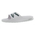 thumbnail image 1 of Lacoste Womens Croco Slide Sandals 5 Wht/Dk Grn, 1 of 5