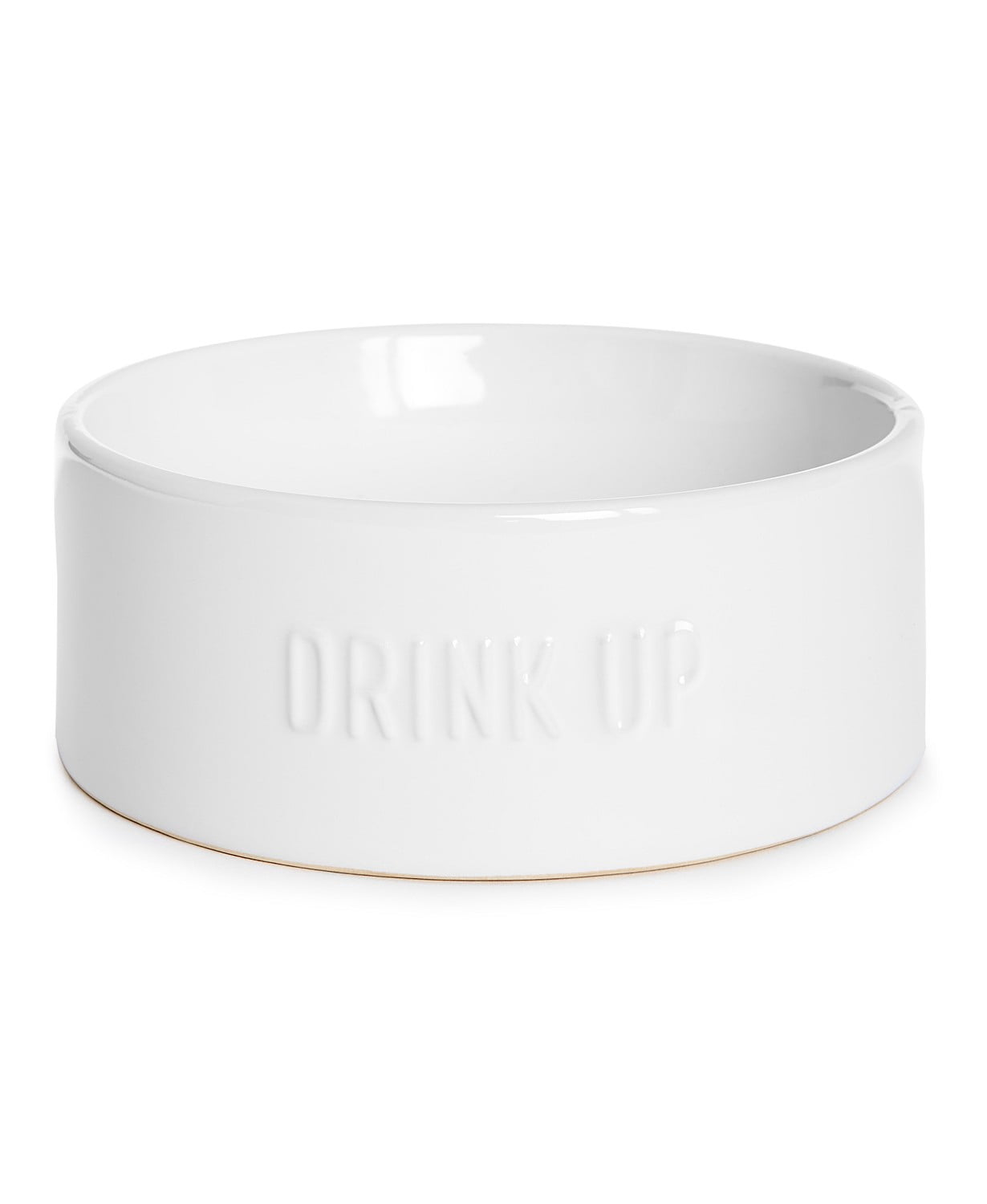 Lacourte Pet Embossed Drink up Bowl (White)