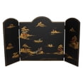 thumbnail image 1 of Lacquer Fireplace Screen - Black Landscape, 1 of 2