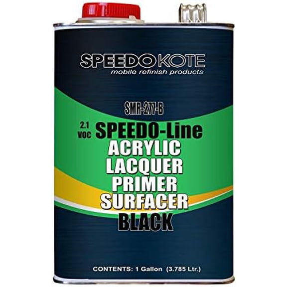 Lacquer Primer 2.1 voc Black Gallon Fast Dry Easy Sanding, SMR-277-B