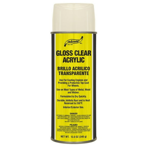 Lacquer Sp ray Pai nt, Gloss Clear Acrylic Laquer - Gloss Clear [66-107]