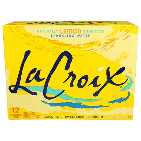 Lacroix Lemon Sparkling Water, 12 Fluid Ounce Can -- 24 per Case.