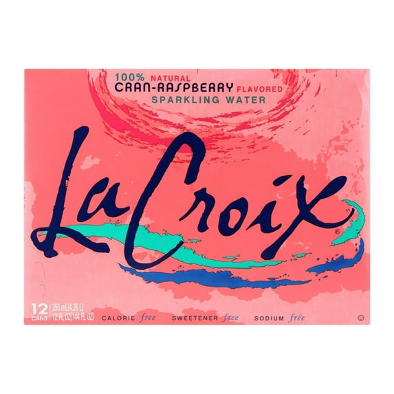 Lacroix Natural Sparkling Water - Cranberry - Case of 2 - 12 Fl oz.