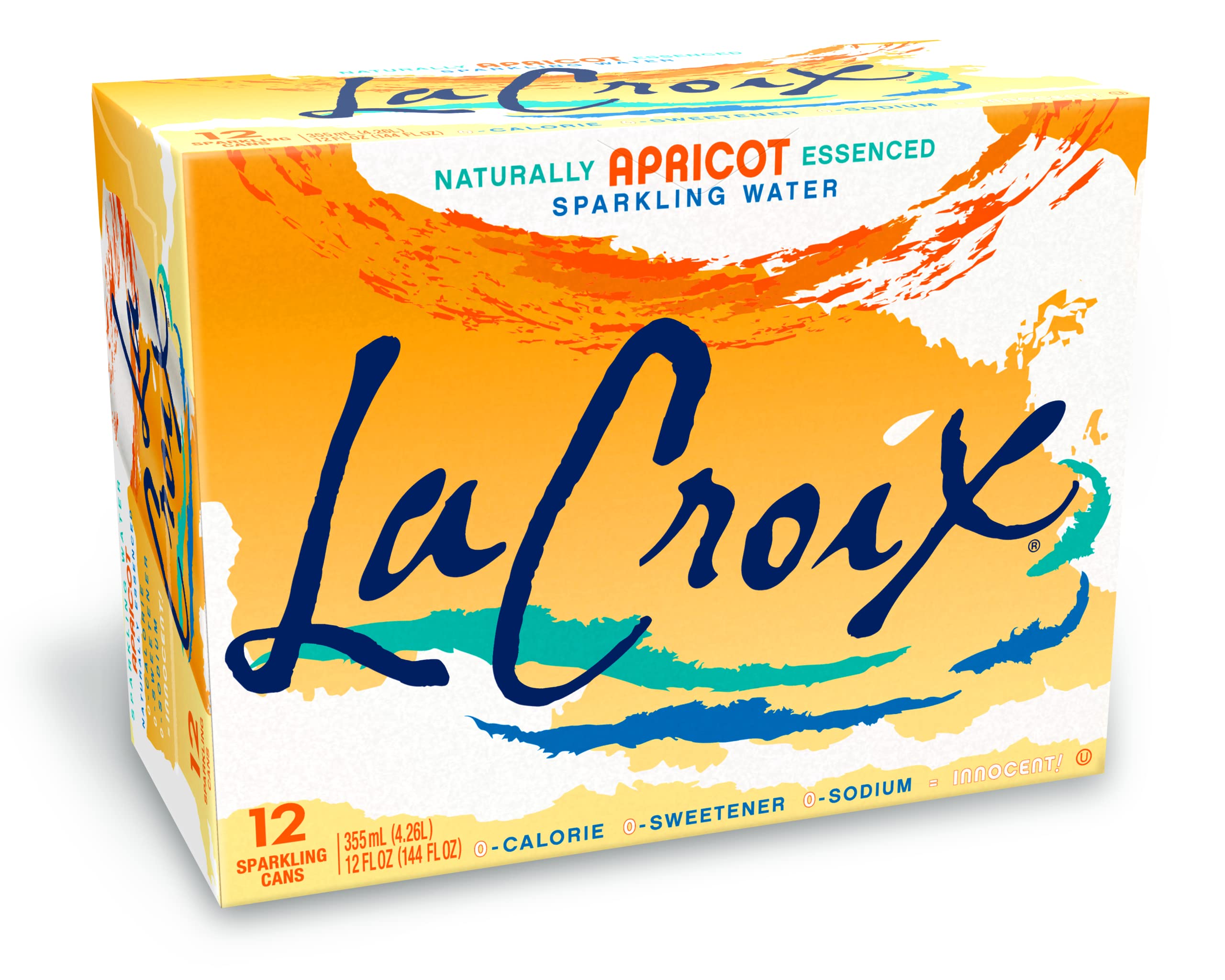 Lacroix Sparkling Water, Apricot, 12 Fl Oz (Pack Of 12)