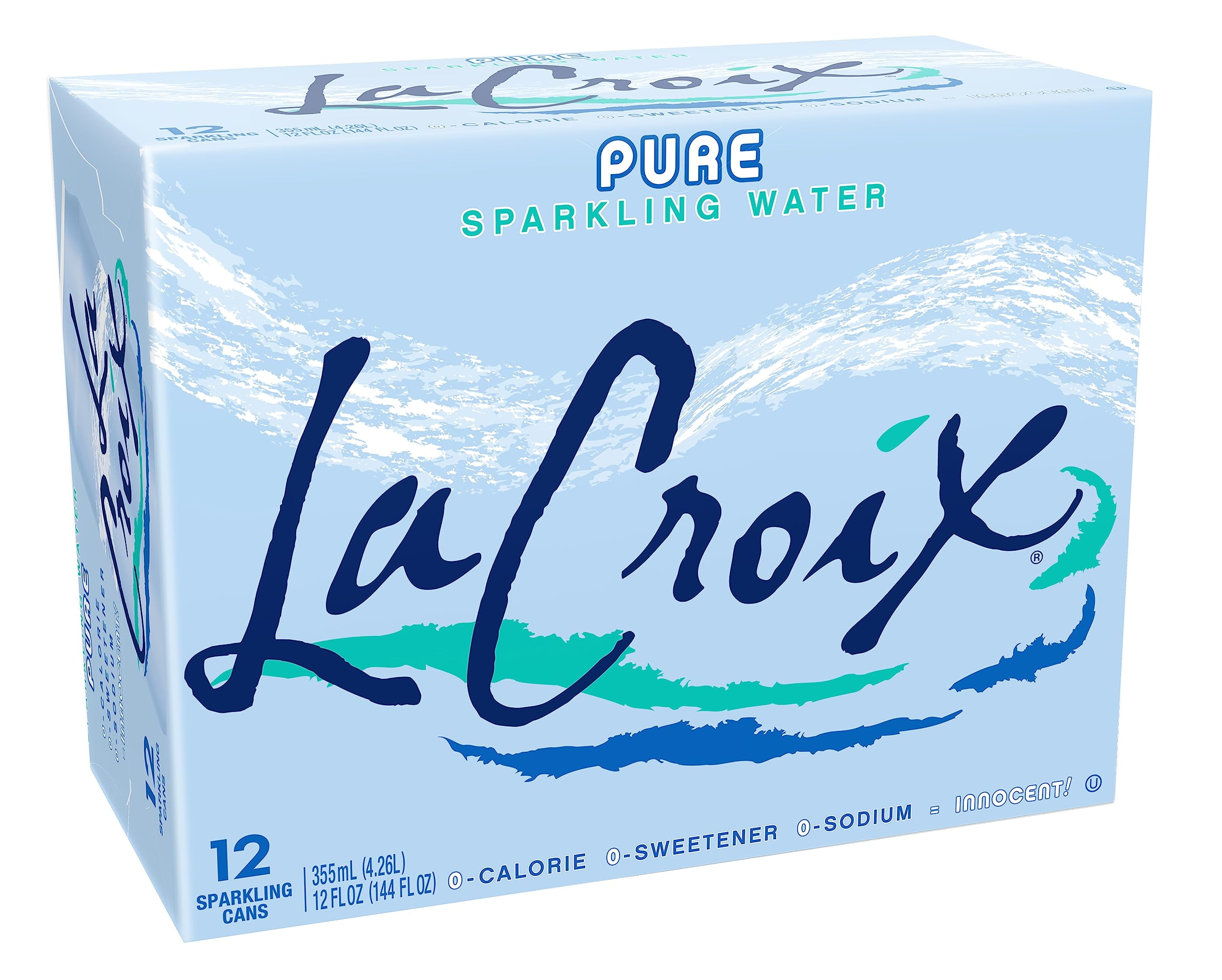 Lacroix Sparkling Water, Pure, 12 Fl Oz (Pack Of 12)