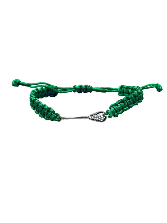 Lacrosse Adjustable Rope Bracelet - Adjustable Braided String Bracelet for Women, Men, Teens, Boys and Girls (Green)