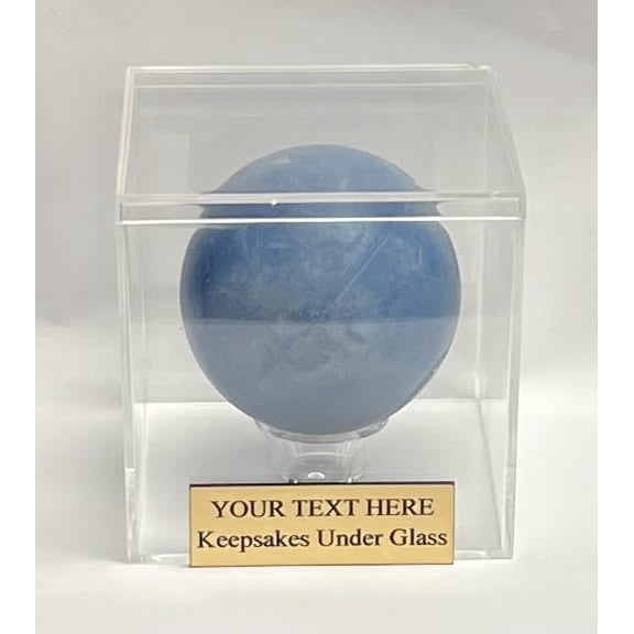 Lacrosse Ball Personalized Acrylic Display Case with Custom Ball Stand - Free Engraving
