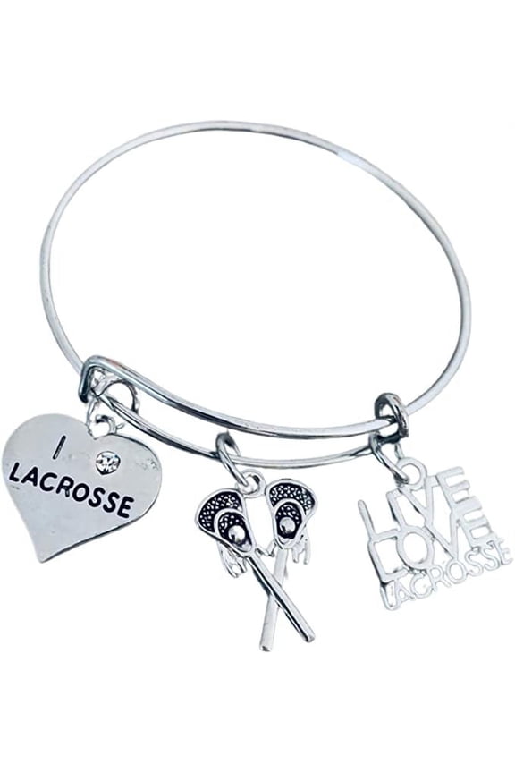 Lacrosse Bracelet, Girls Lacrosse Charm Jewelry