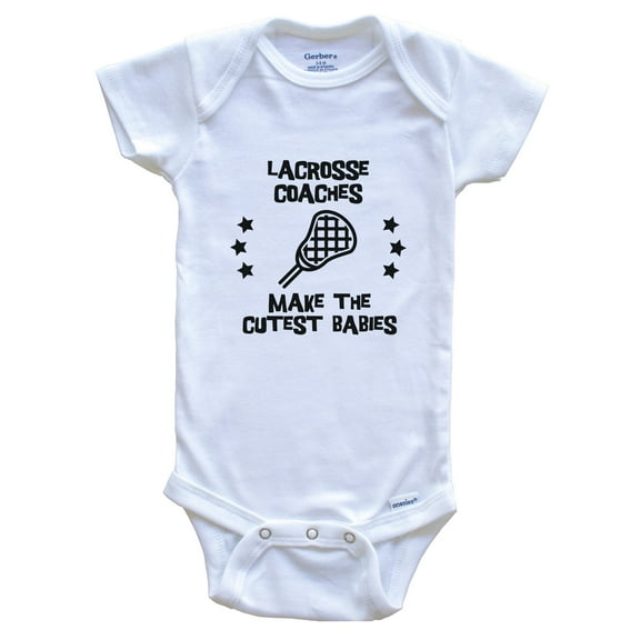 Lacrosse Coaches Make the Cutest Babies Funny Lacrosse Baby Bodysuit, 0-3 months white