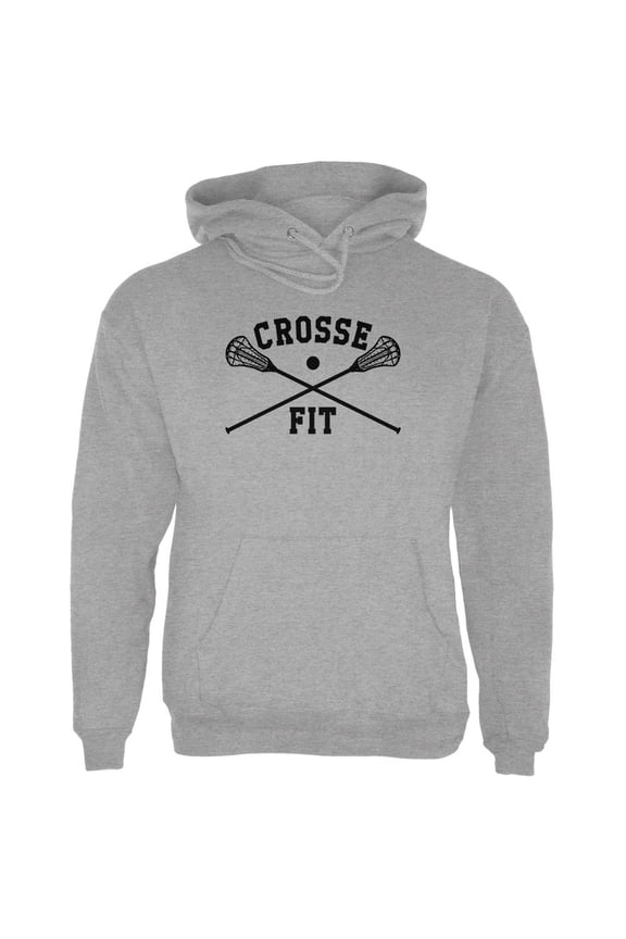 Lacrosse Crosse Fit Mens Hoodie Sport Grey LG