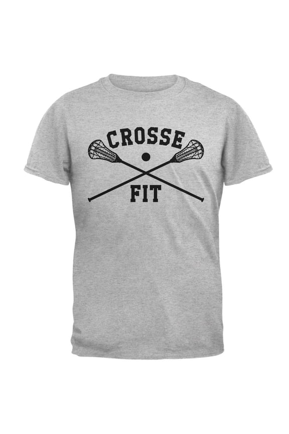 Lacrosse Crosse Fit Mens T Shirt Heather MD