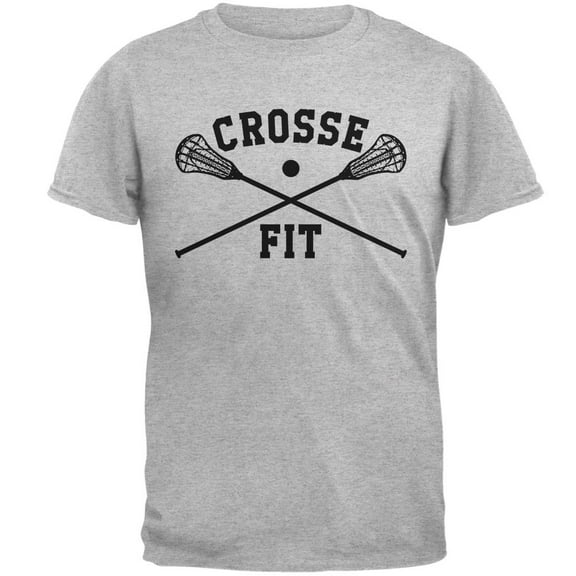 Lacrosse Crosse Fit Mens T Shirt Heather MD