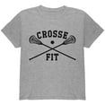thumbnail image 1 of Lacrosse Crosse Fit Youth T Shirt Heather YSM, 1 of 1