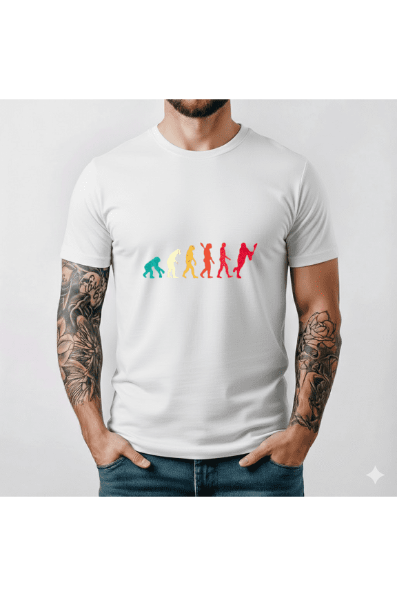 Lacrosse Evolution Funny Sport Player Graphic Tee Short Sleeve Apparel,for unisex up to 5XL