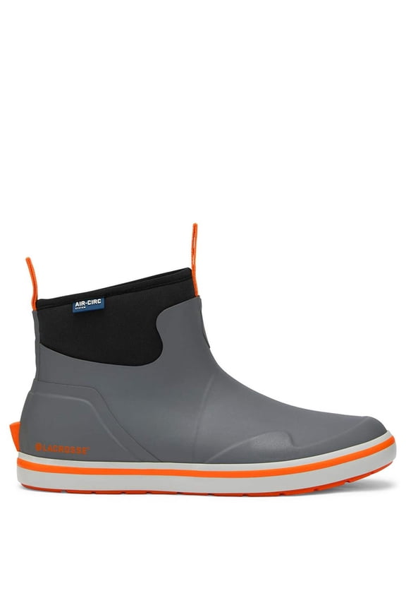 Lacrosse Footwear Boots amp; Shoes Lacrosse Footwear LaCrosse Mens Alpha Deck Boot 6" Grey/Orange Size 8 Buy At Cross Toss Trading