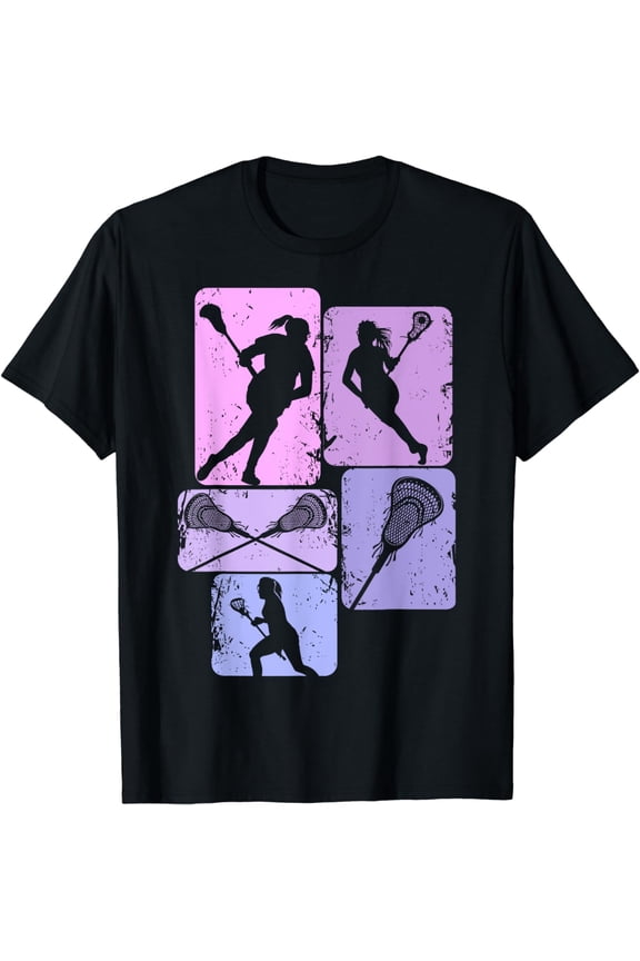Lacrosse Girls Women Youth Kids T-Shirt