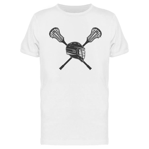 Lacrosse Helmet And Stick T-Shirt Men -Image by Shutterstock, Male Large