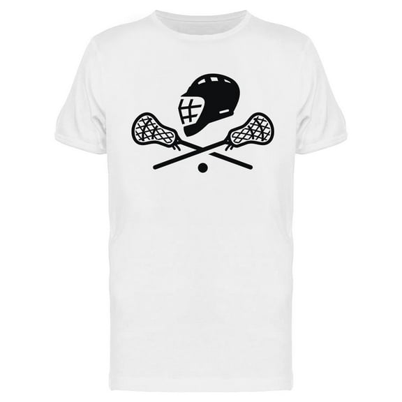Lacrosse Helmet And Sticks T-Shirt Men -Image by Shutterstock, Male Medium