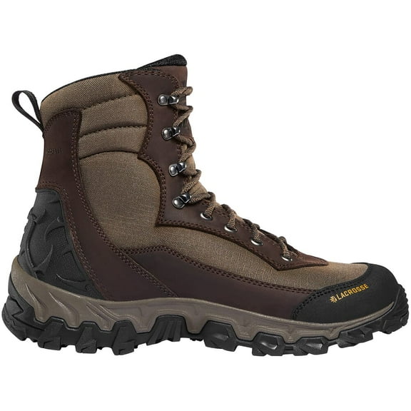 Lacrosse Lodestar 7" Brown 400G Hunting Boot, GORE-TEX Waterproof, 400G Thinsulate, Vibram Outsole, Size 13 W (516334-13-W)