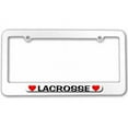 thumbnail image 1 of Lacrosse Love with Hearts License Plate Tag Frame, Multiple Colors, 1 of 1