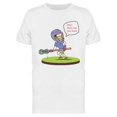 thumbnail image 1 of Lacrosse Player Cartoon Design T-Shirt Men -Image by Shutterstock, Male Large, 1 of 2