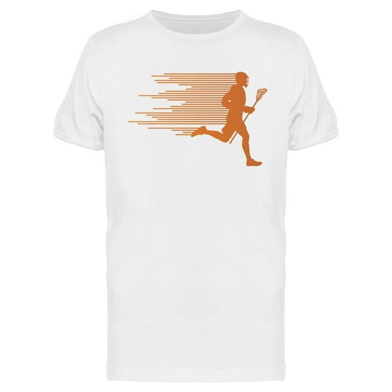 Lacrosse Player Going Fast T-Shirt Men -Image by Shutterstock, Male XX-Large