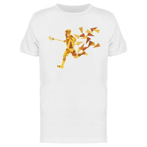 Lacrosse Player In Yellow Design T-Shirt Men -Image by Shutterstock, Male Large