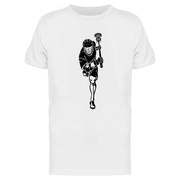 Lacrosse Player Rushing T-Shirt Men -Image by Shutterstock, Male Small