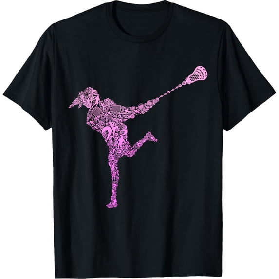 Lacrosse Player Youth Girls Women Kids T-Shirt
