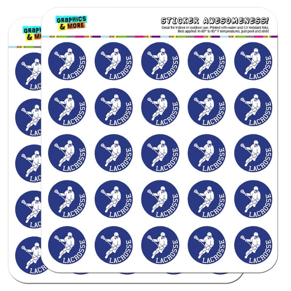 Lacrosse Sport 1" Scrapbooking Crafting Stickers