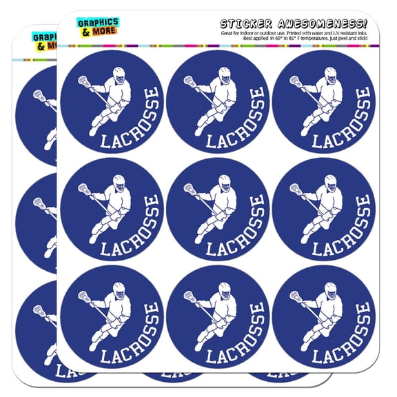 Lacrosse Sport 2" Scrapbooking Crafting Stickers