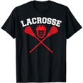 thumbnail image 1 of Lacrosse Sports Crossed Sticks Lacrosse Player T-Shirt, 1 of 5