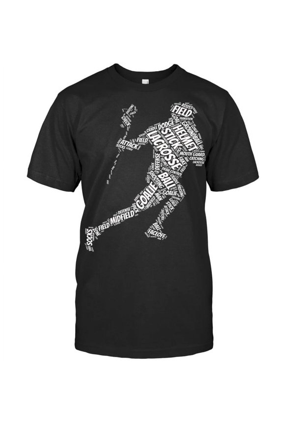 Lacrosse Sticks Men Sports Graphic Design Everyday T-Shirt
