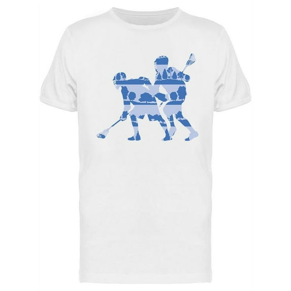 Lacrosse Team Made Of Forest T-Shirt Men -Image by Shutterstock, Male XX-Large