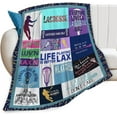 thumbnail image 1 of Lacrosse Throw Blanket for Women Girls, Lacrosse Sport Fleece Blankets Lightweight Fuzzy Cozy Plush Flannel Fleece Decor for Bed Sofa 50"x60", 1 of 6