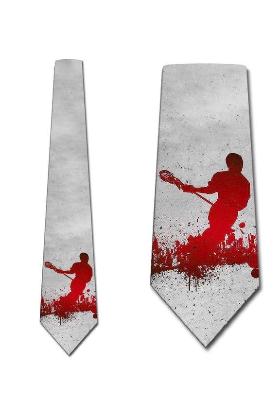Lacrosse Ties Mens Team Player Necktie Sports Tie by Three Rooker