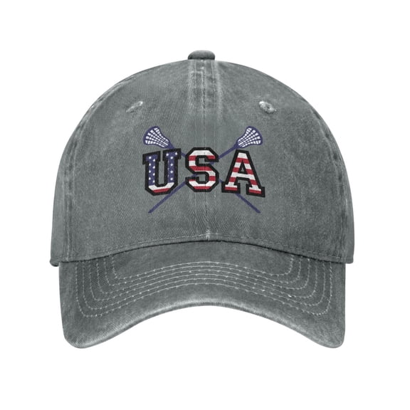 Lacrosse Usa American Flag Adult Adjustable Classic Washed Casquette Cap Hat Baseball Cap For Man For Woman