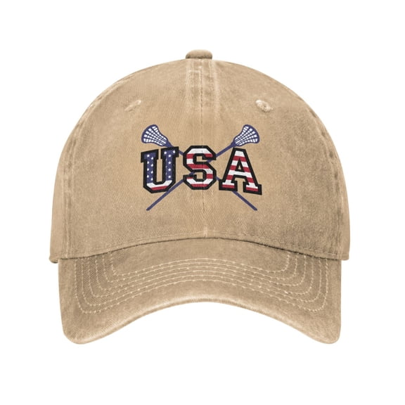 Lacrosse Usa American Flag Adult Adjustable Classic Washed Casquette Cap Hat Baseball Cap For Man For Woman