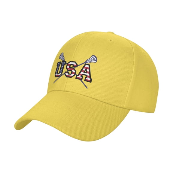 Lacrosse Usa American Flag Sandwich Cap Unisex Adjustable Adult Baseball Caps Casquette Hats Flat Cap
