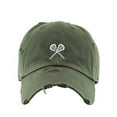 thumbnail image 1 of Lacrosse Vintage Baseball Cap Embroidered Cotton Adjustable Distressed Dad Hat Olive, 1 of 1