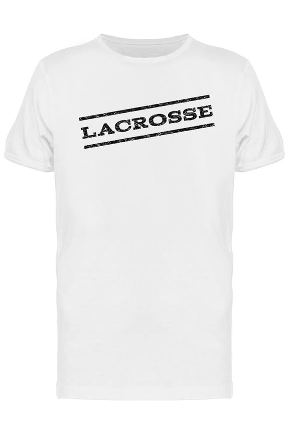 Lacrosse Watermark Stamp Graphic T-Shirt Men -Image by Shutterstock, Male 3X-Large