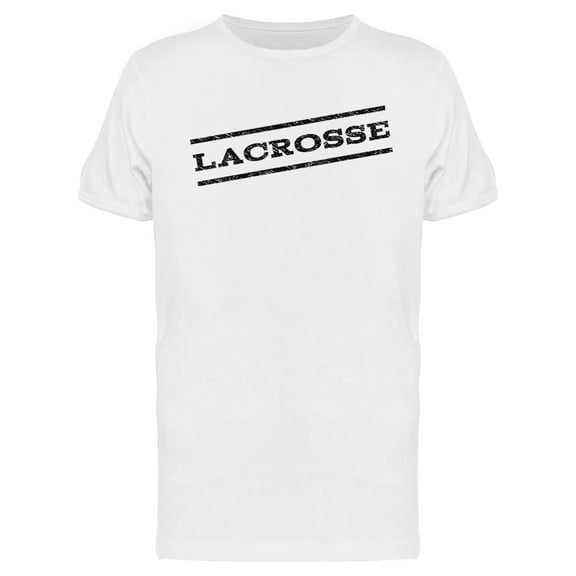 Lacrosse Watermark Stamp Graphic T-Shirt Men -Image by Shutterstock, Male Large